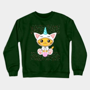 A cute Cat Unicorn Crewneck Sweatshirt